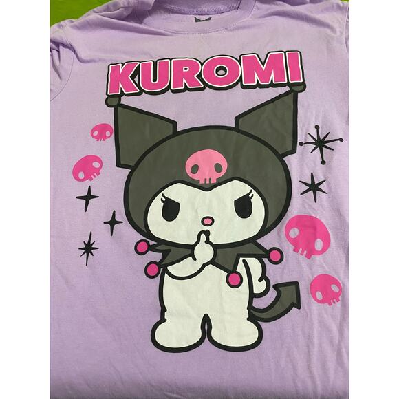Kuromi Sanrio Kids T-Shirt Size S (3–5) Lavender Graphic Tee Mischief’s - Picture 6 of 8